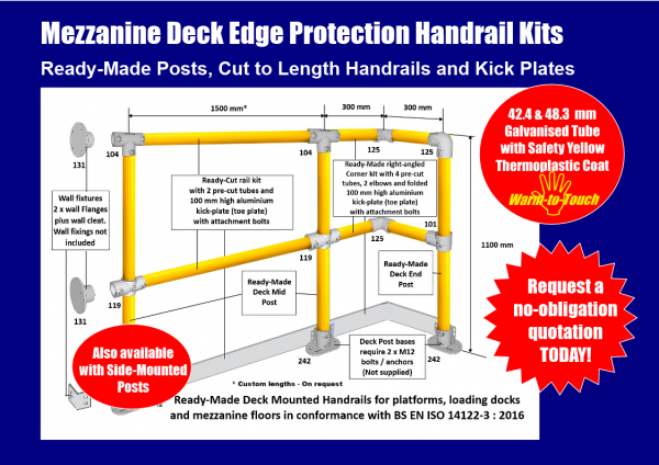 Edge Protection Handrails for Mezzanine Floors