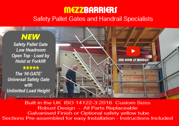 New Product Launch - Hi-Gate Low Headroom Open Top Safety Pallet Gate