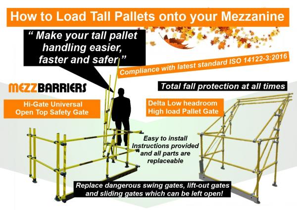 How to Load Tall Pallets on to a Mezzanine Floor