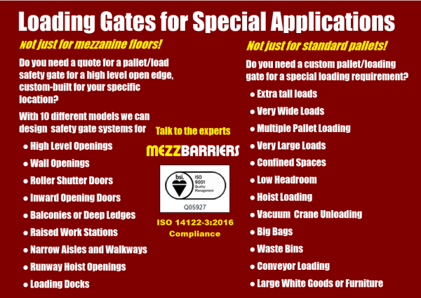 Do you need a Custom-Designed Pallet/Loading Gate for your Location or Special Application?