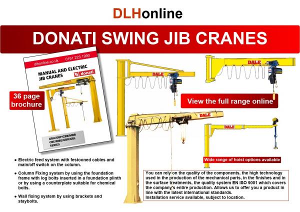 Donati Jib Cranes - Manual and Electrical Rotation