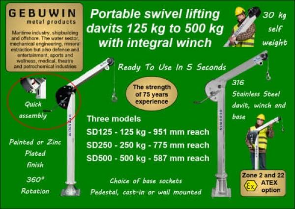 Are you searching for an Easy-to-Use Lightweight Swivel Lifting Davit? – A New addition to our range