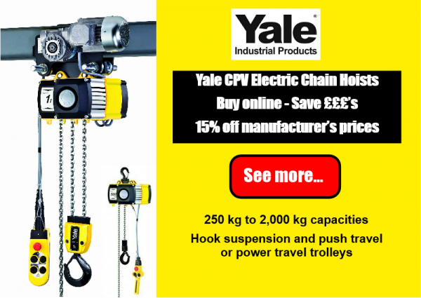 Product Feature - 15% off Yale Chain Hoists