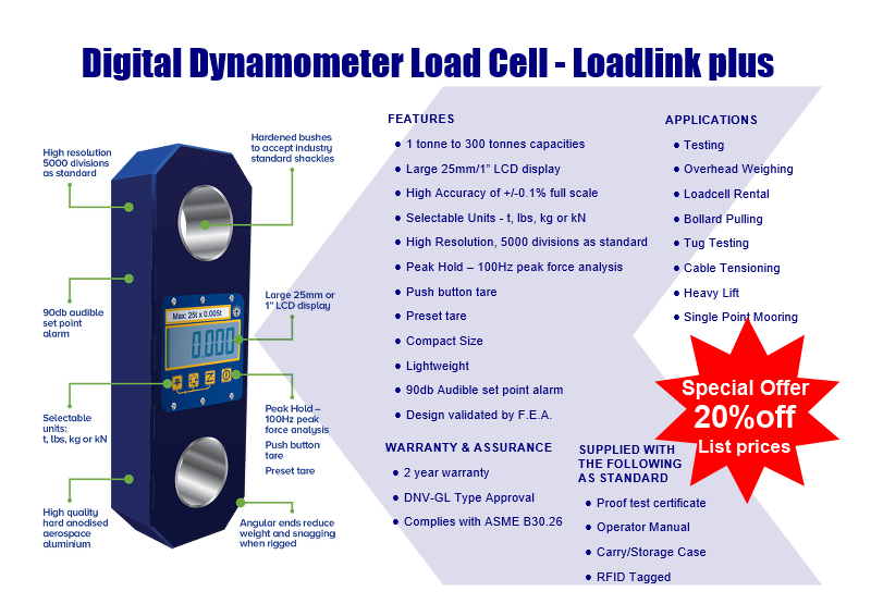 20 % OFF Digital Dynamometer Load Cell - Loadlink plus