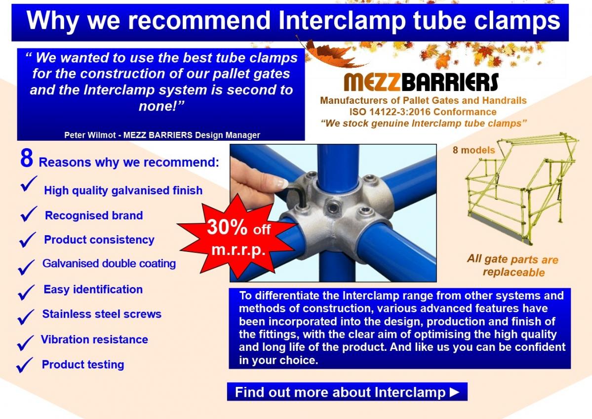 Why we recommend Interclamp tube clamps