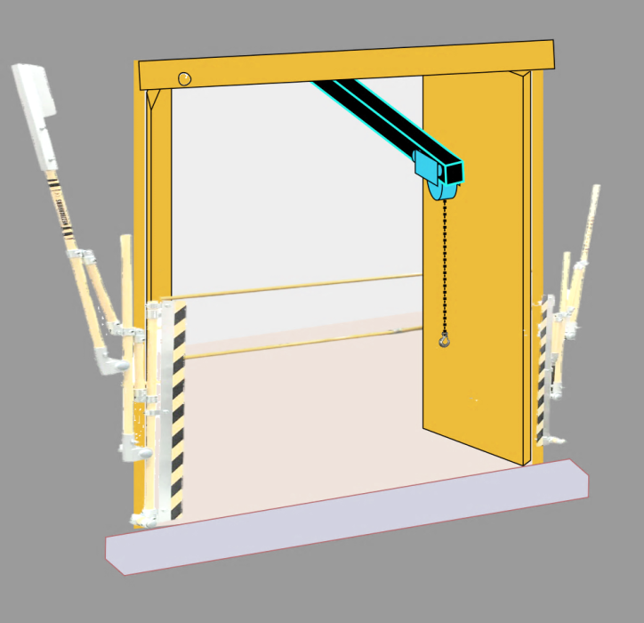 Safety Gate for Doorway with Hoist